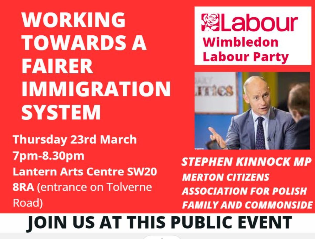Photo of Stephen Kinnock MP advertising the event